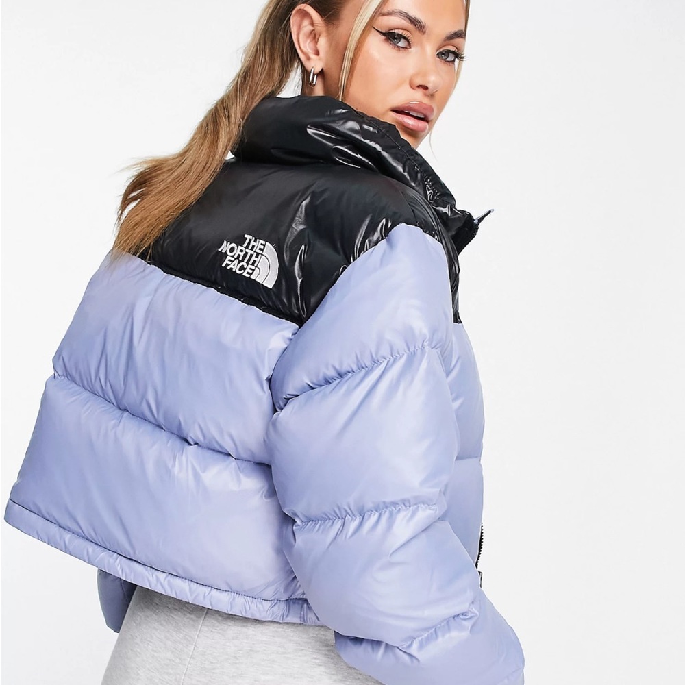 Cropped north face zip up
